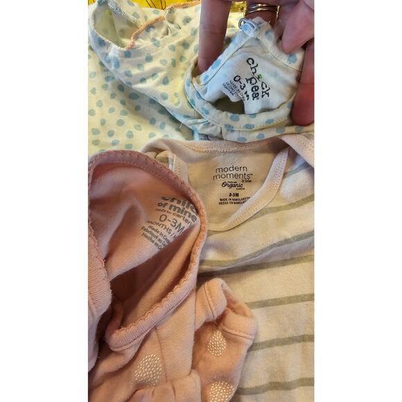 Newborn - 3 months baby girl bundle sleepers pants one peices halter pre loved - Picture 4 of 4